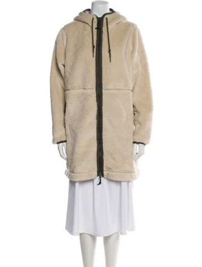 Pre-owned Patagonia Faux Fur Coat In Neutral