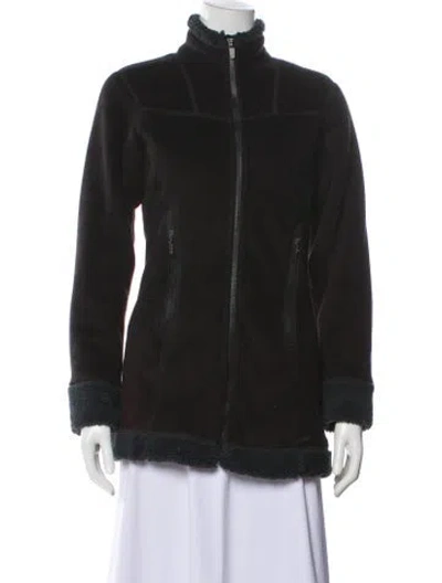 Pre-owned Patagonia Faux Fur Jacket In Black