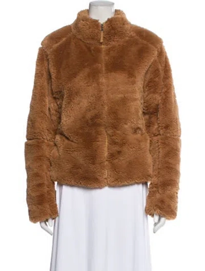 Pre-owned Patagonia Faux Fur Jacket In Brown