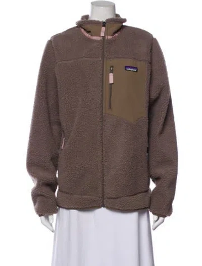Pre-owned Patagonia Faux Fur Jacket In Brown