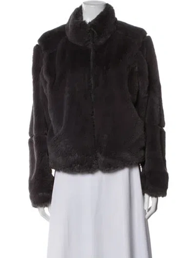 Pre-owned Patagonia Faux Fur Jacket In Gray