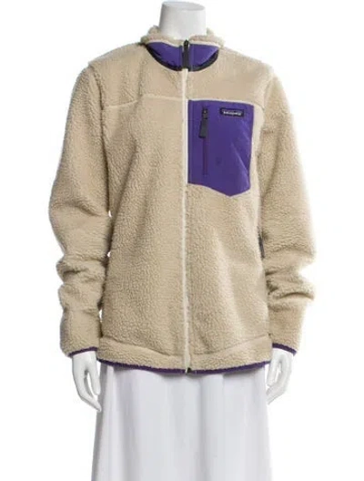 Pre-owned Patagonia Faux Fur Jacket In Neutral