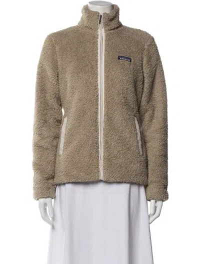 Pre-owned Patagonia Faux Fur Jacket In Neutral