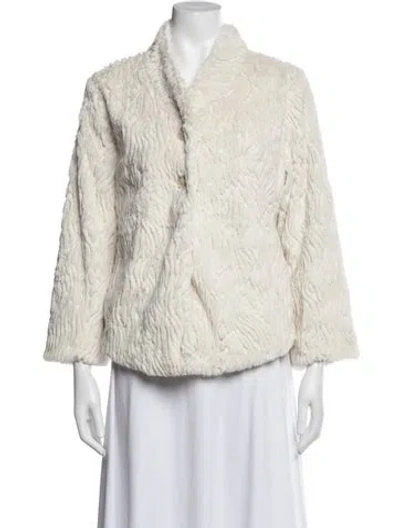 Pre-owned Patagonia Faux Fur Jacket In Neutral