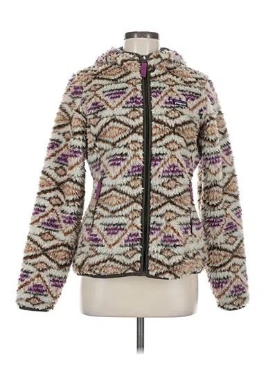 Pre-owned Patagonia Faux Fur Jacket In Purple