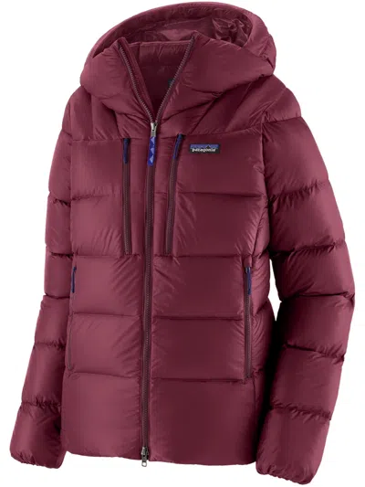 Patagonia Fitz Roy Down Hoody In Burgundy