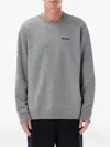 Patagonia Fitz Roy Icon Crew-neck Sweatshirt In Gray