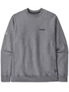 Patagonia Long Sleeve Cotton Blend Logo T-shirt In Gray
