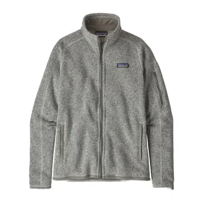 Patagonia Flattering Mid-weight Recycled Polyester Jacket In Gray