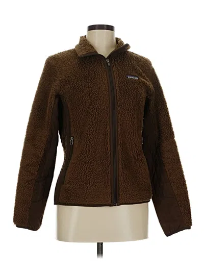 Pre-owned Patagonia Fleece Jacket In Brown