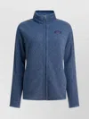 Patagonia Fleece Jacket With High Collar And Pockets In Blue