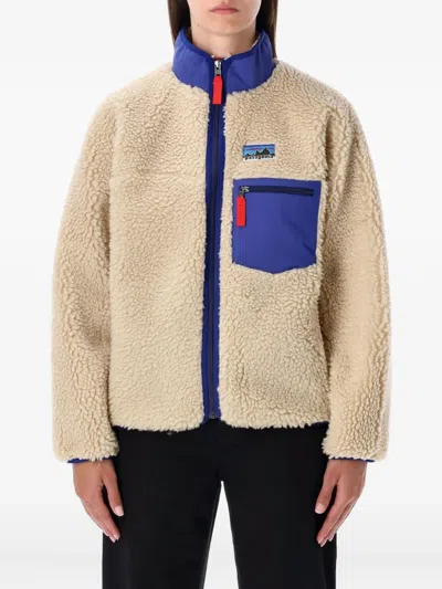 PATAGONIA FLEECE LOGO-PATCH JACKET