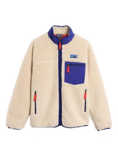 Patagonia Fleece-texture Zip-up Jacket In Neutral