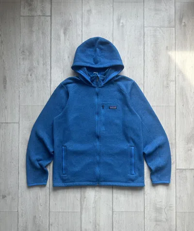 Pre-owned Patagonia Fleece Zip Hoodie In Blue