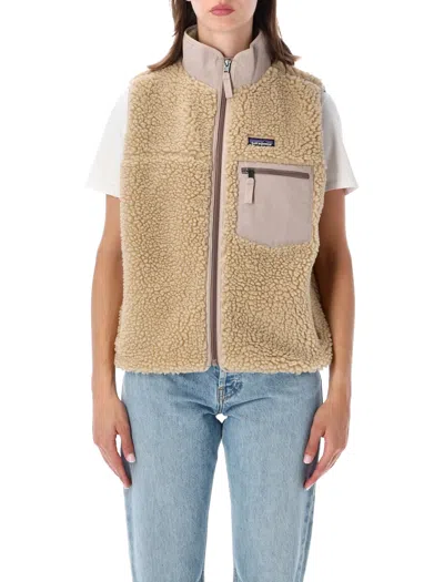 Patagonia Retro X Windproof Fleece Vest In Neutral