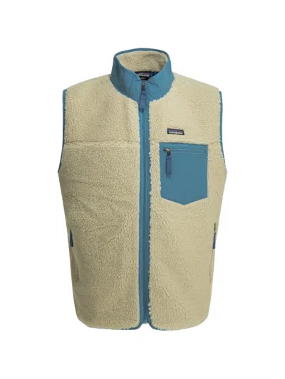 Patagonia Fleece-texture Panelled Gilet In Multi