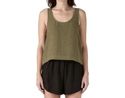 Patagonia Garden Island Top In Whole Weave: River Rock Green