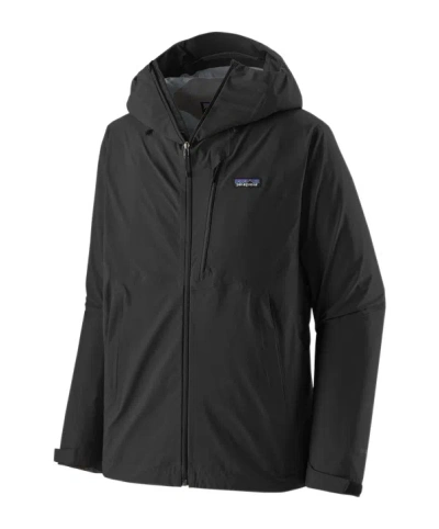 Patagonia Granite Crest Rain Hooded Jacket In Black