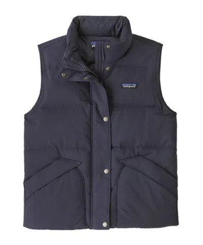 Patagonia High Collar Sleeveless Vest In Blue