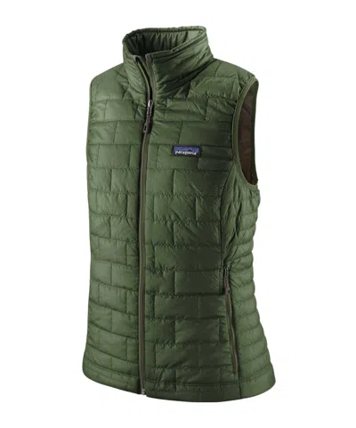 Patagonia High Collar Sleeveless Vest In Green