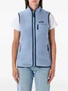 Patagonia High-neck Zip-front Vest In Blue