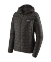 Patagonia Quilted High Collar Jacket With Side Zip Pockets In Black