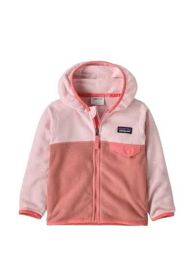 Patagonia Kids' Hooded Colour-block Jacket In Pink