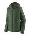 Patagonia Hooded Cotton Jacket In Green