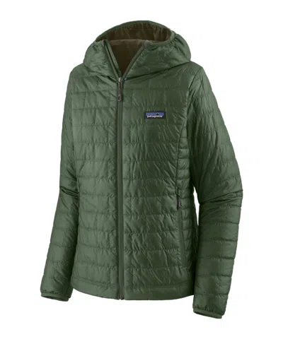Patagonia Hooded Cotton Jacket In Green
