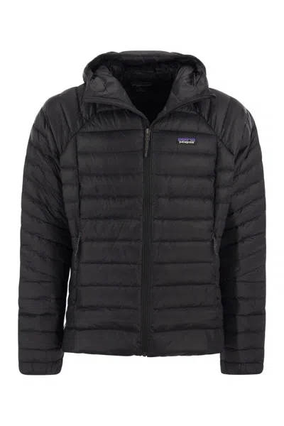 Patagonia Hooded Down Jacket In Black