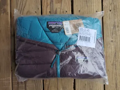 Pre-owned Patagonia Hooded Down Sweater Mens M Jacket/coat/parka 800-fill Belay $329 In Blue