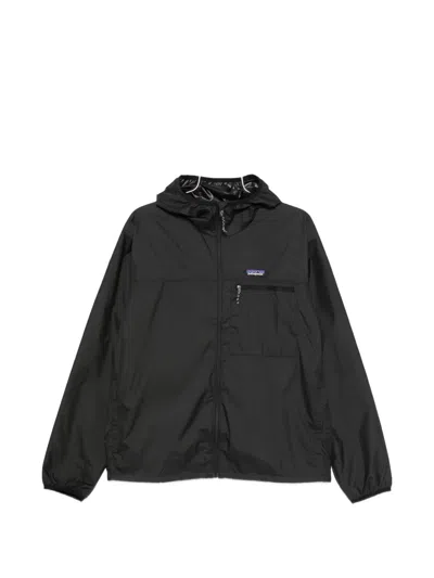 Patagonia Hooded Lightweight Jacket In Black