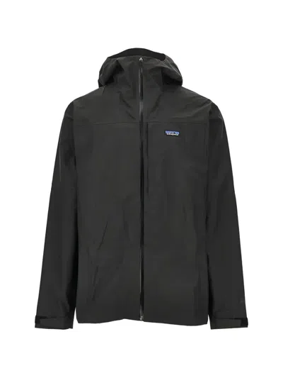 Patagonia Hooded Lightweight Jacket In Black