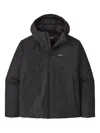 Patagonia Hooded Logo Jacket In Black