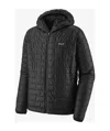 Patagonia Quilted Hooded Jacket Side Zippers In Black