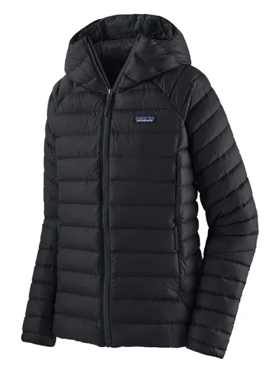 Patagonia Down Sweater Hooded Down Jacket In Black