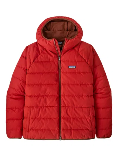 Patagonia Hooded Quilted Jacket In Red