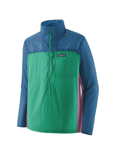 Patagonia Houdini Stash Colour-block Half-zip Jacket In Multi