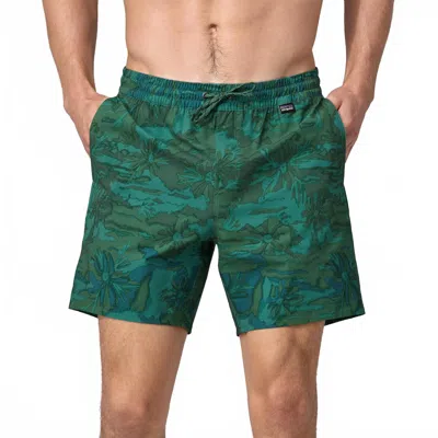 Patagonia Hydropeak Volley Shorts In Cliffs And Coves: Conifer Green In Multi