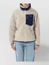 Patagonia Iconic Retro-x Jacket With Stand-up Collar In Natural Navy