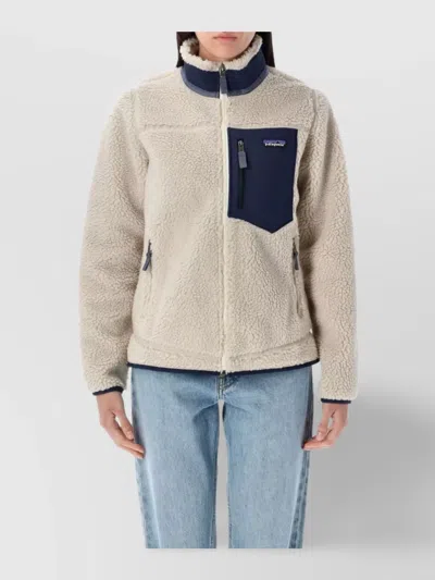 Patagonia Iconic Retro-x Jacket With Stand-up Collar In Neutrals