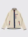 Patagonia Retro Pile Logo-patch Jacket In Beige