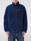 Patagonia Blue Stand Collar Logo Jacket In Blue
