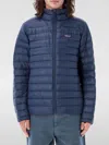 Patagonia Down-filled Hooded Sweater In Blau