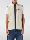 Patagonia Khaki Stand Collar Logo Vest In Multi