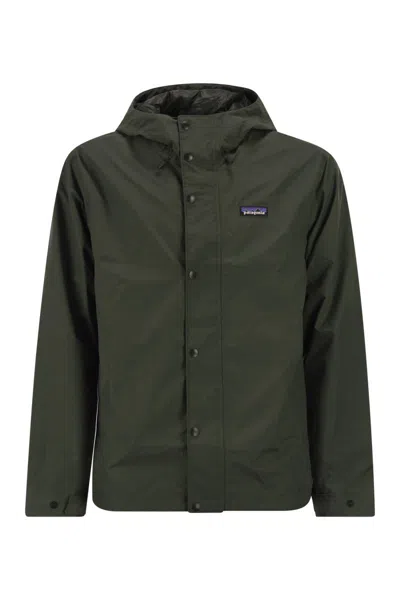 Patagonia Jackson Glacier Rain Hooded Jacket In Green