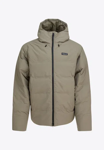 Patagonia Jackson Glacier Down Hooded Jacket In Green