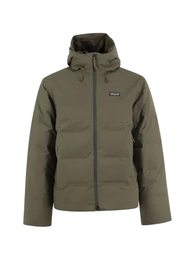 Patagonia Jackson Glacier Logo-patch Padded Jacket In Green
