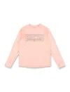 Patagonia Kids' Graphic-logo Long-sleeve T-shirt In Rose