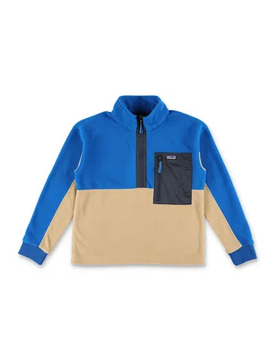 Patagonia Kid - Half Zip Pile In Blue